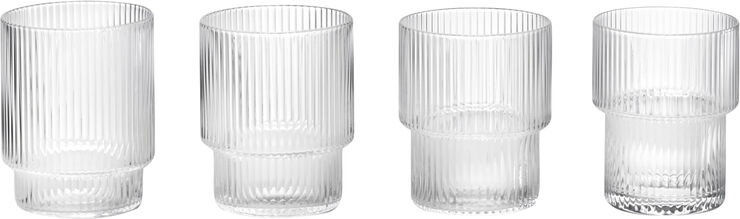 Ripple Glasses - Set of 4 - Clear