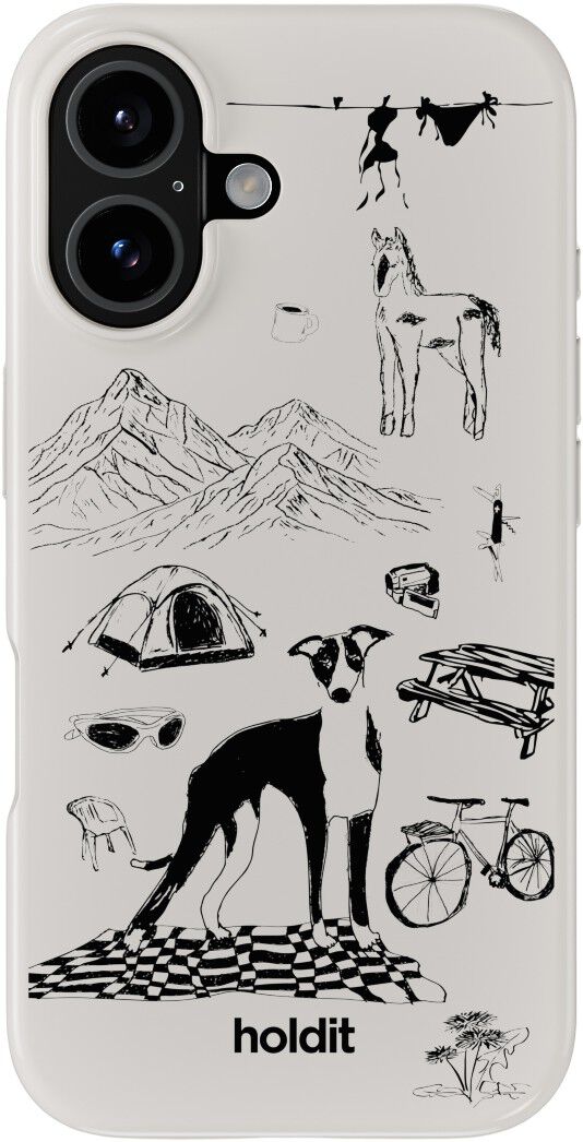 Graphic Print Case MagSafe iPhone 16 Wool Gray