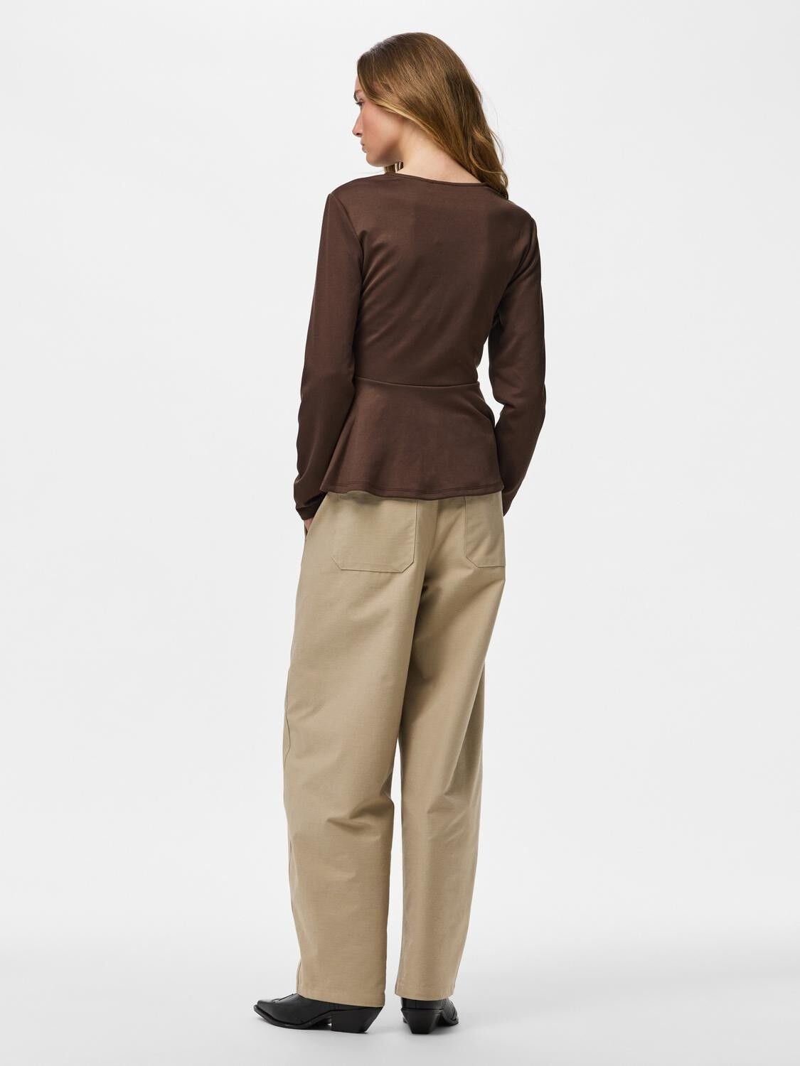 Pcalisa Ls Peplum Top Jrs Noos Bc