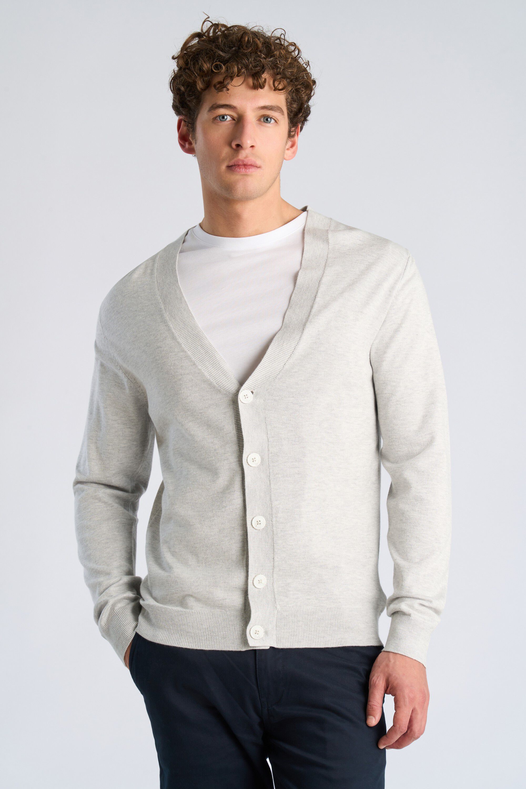 Ecovero v-neck button cardigan