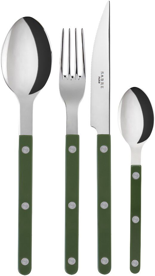 Bistrot Solid / 4 pieces cutlery set / Green