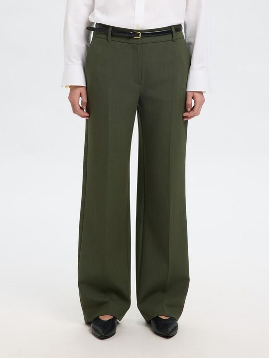 Slfrita Mw Wide Pant Mel Noos