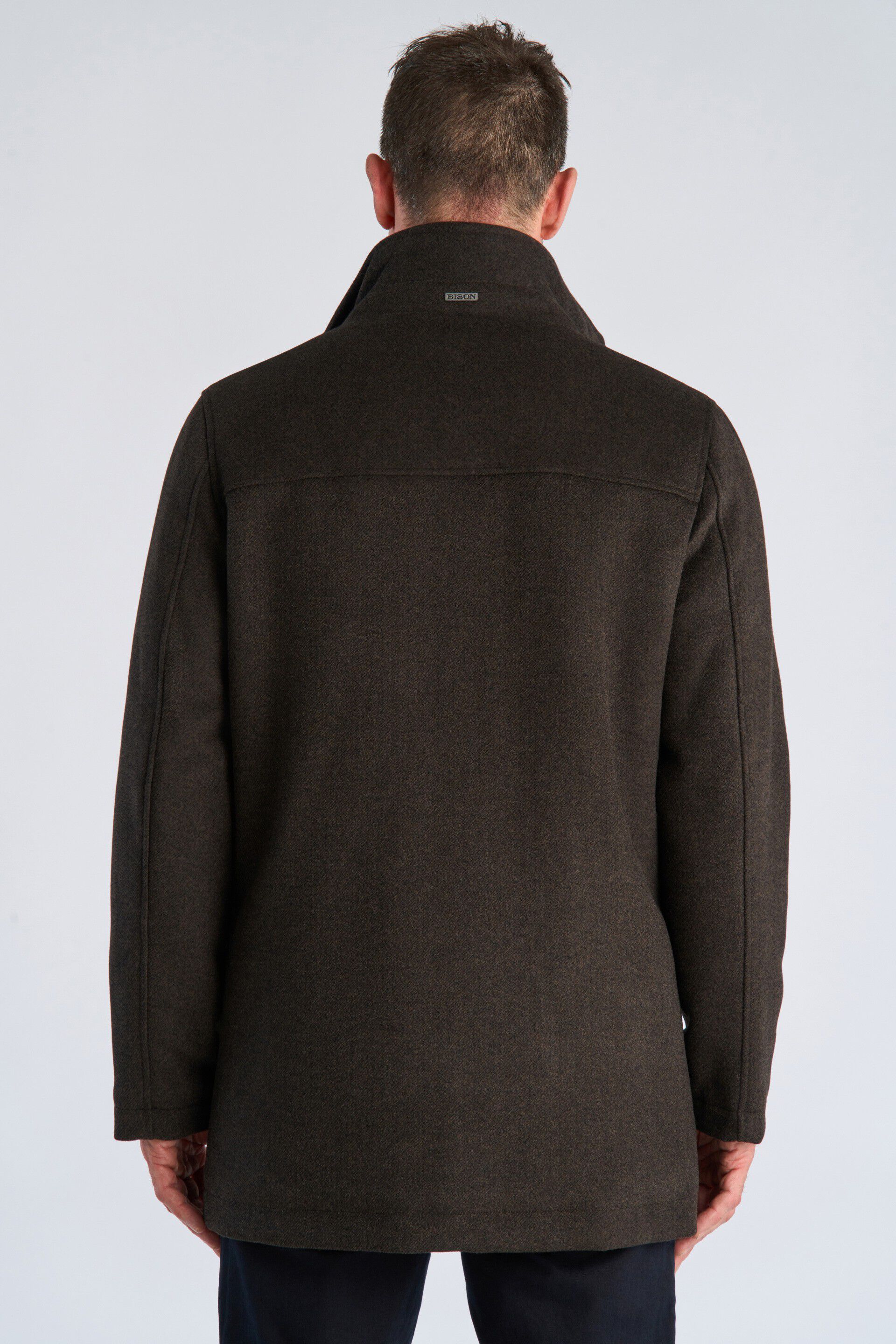 Relaxed-fit wool car coat