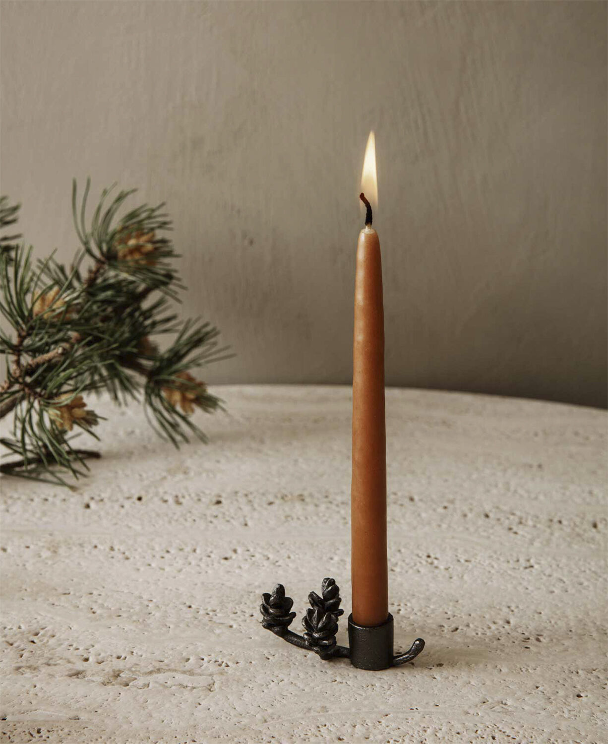 Forest Candle Holder - Black Brass