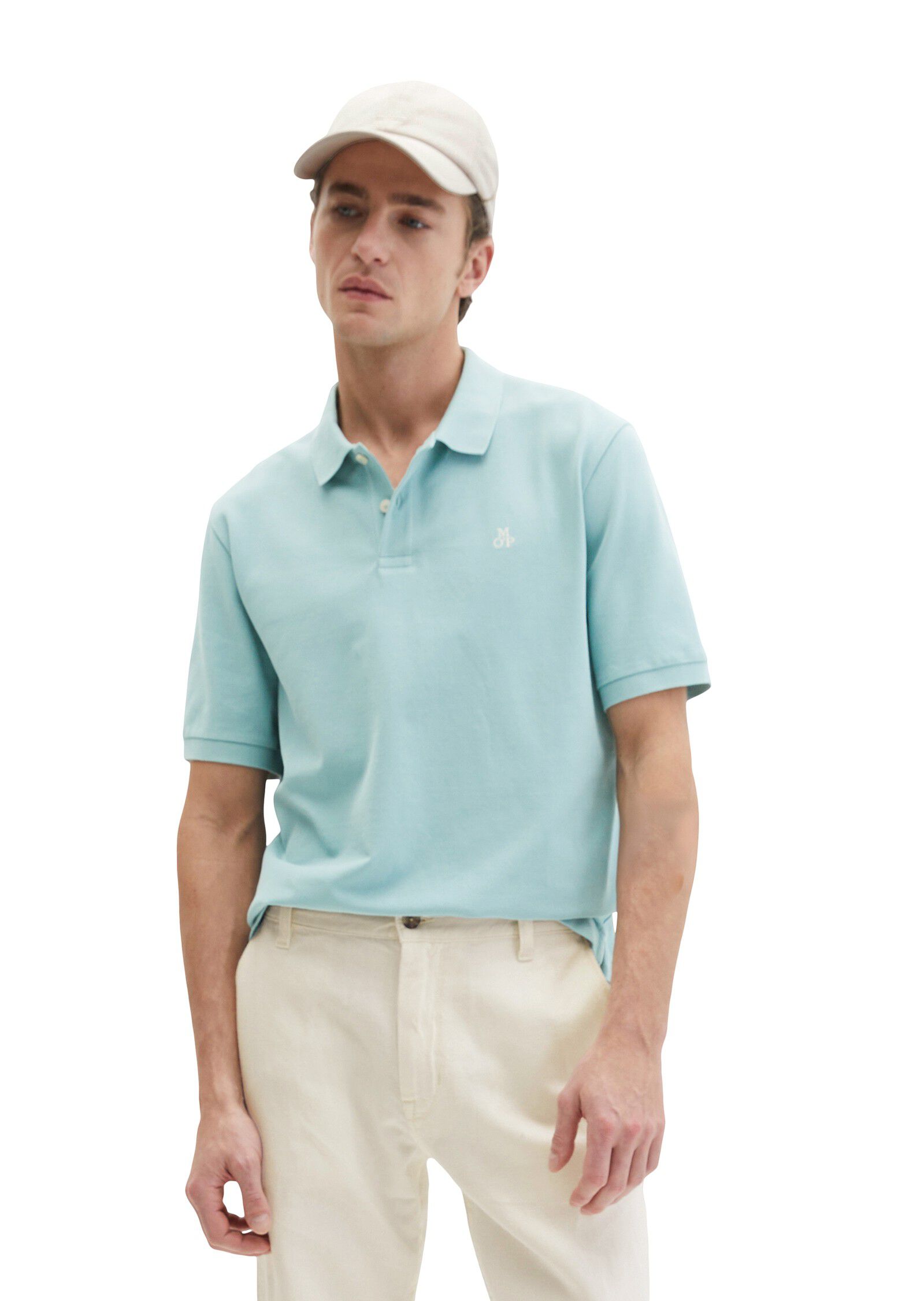 Polo shirt, short sleeve, button pl