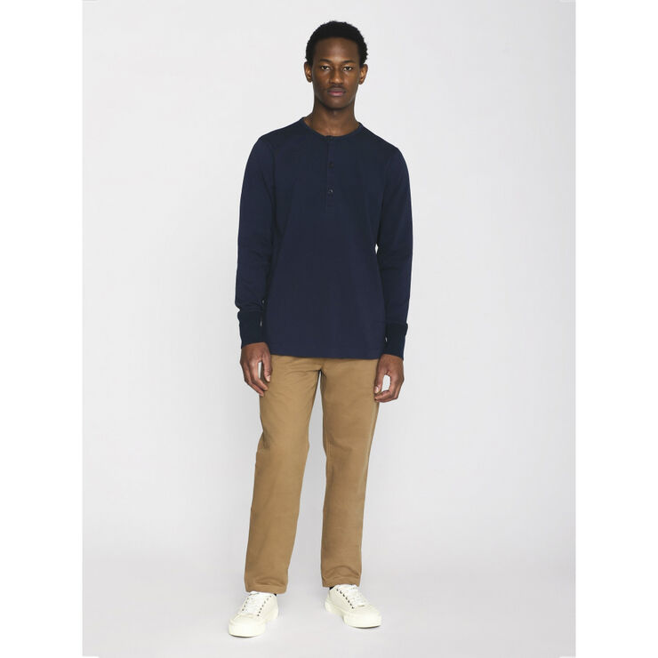 BO long sleeve henley - GOTS/Vegan