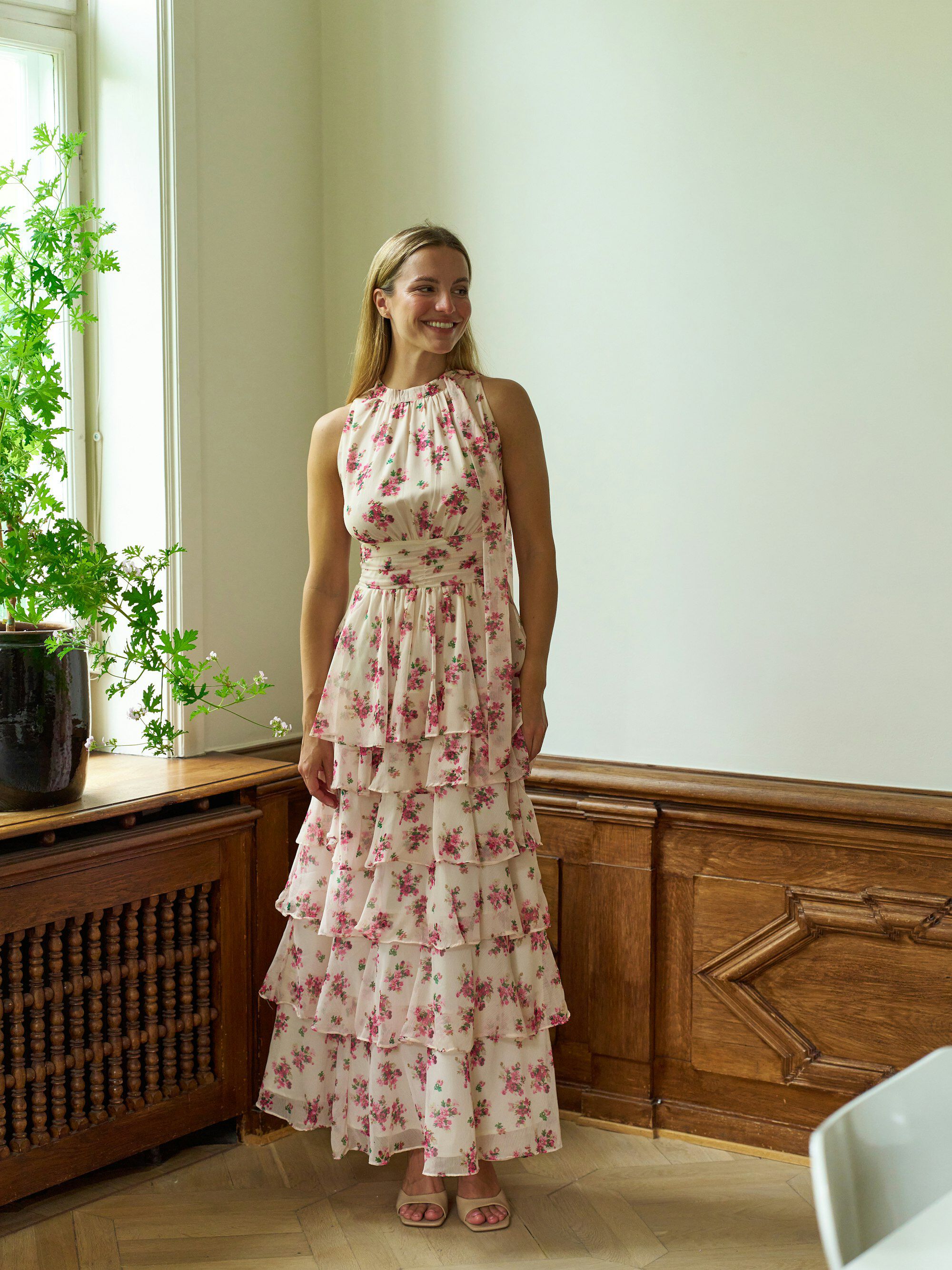 Marli Amazing Chiffon Rose Dress