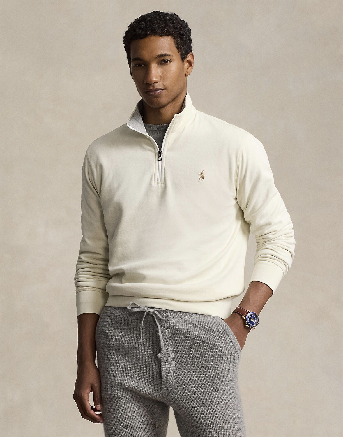 Luxury Jersey Quarter-Zip Pullover