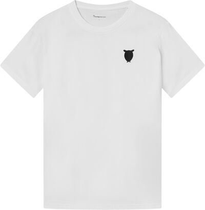 Regular fit owl chest embroidery t-shirt - GOTS/Vegan