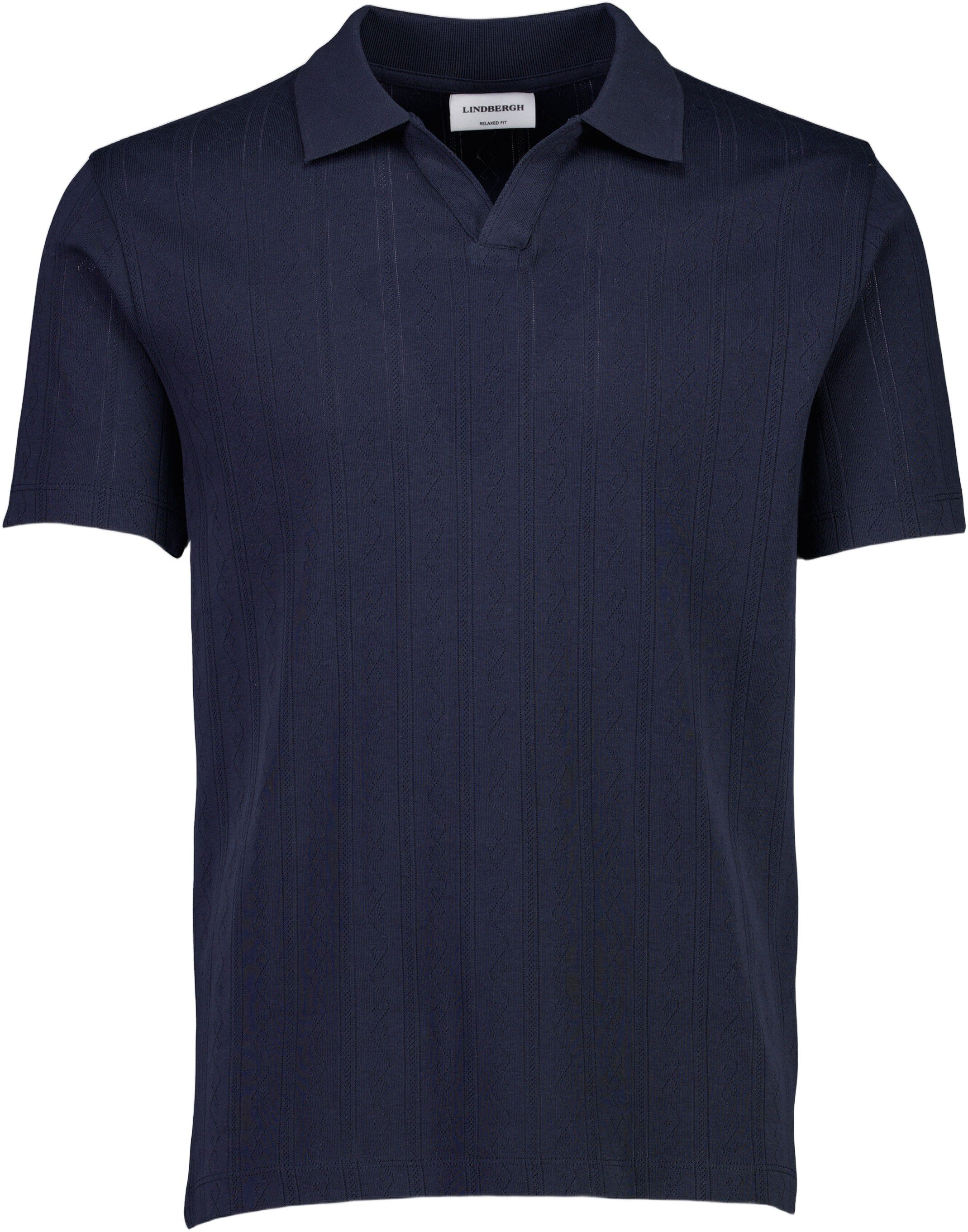 Jacquard v-neck polo S/S