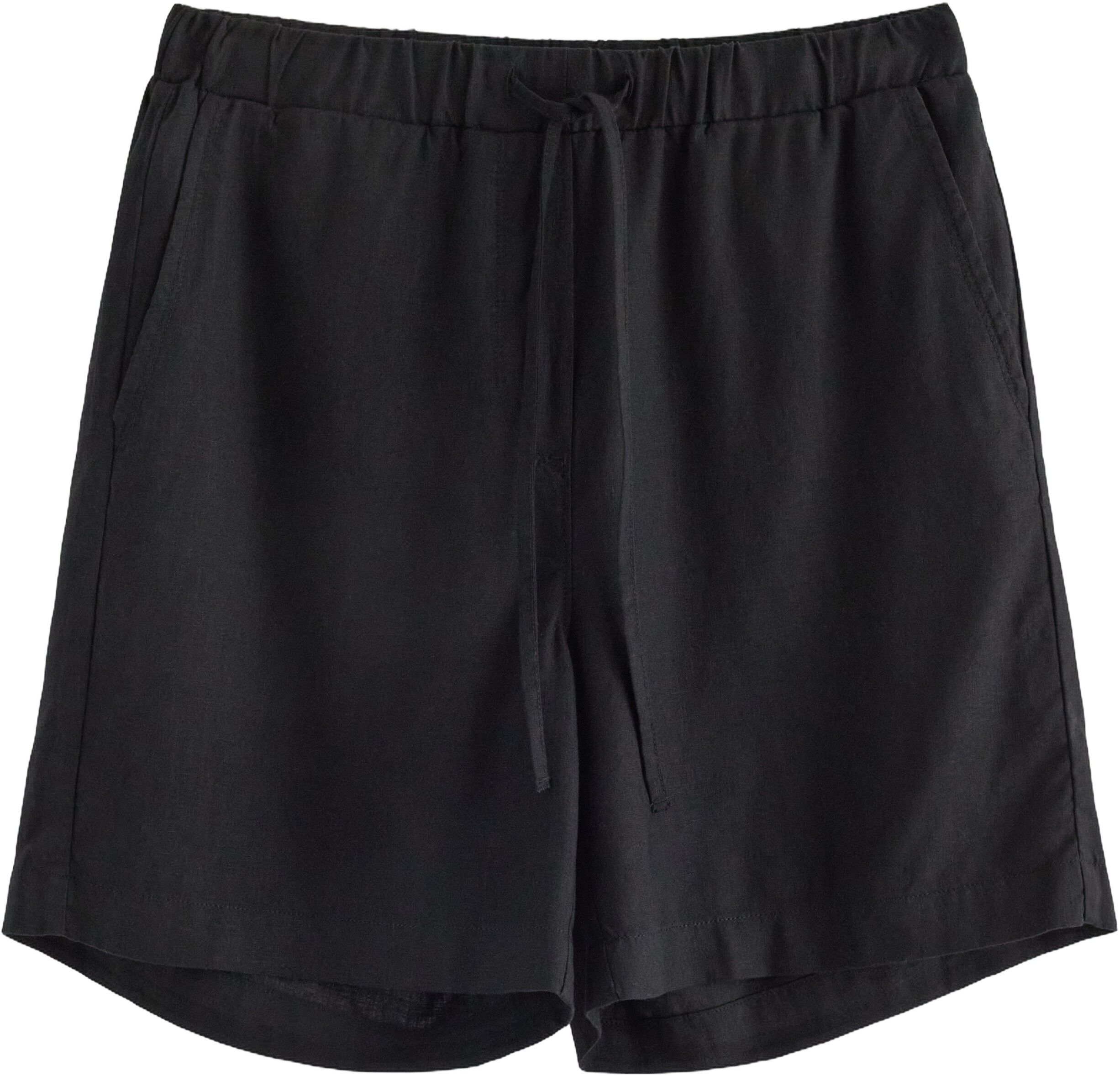 Shorts in linen blend with a regula