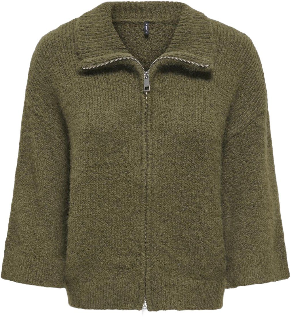 Onlmaggie 3/4 Wide Zip Cardi Cc Knt