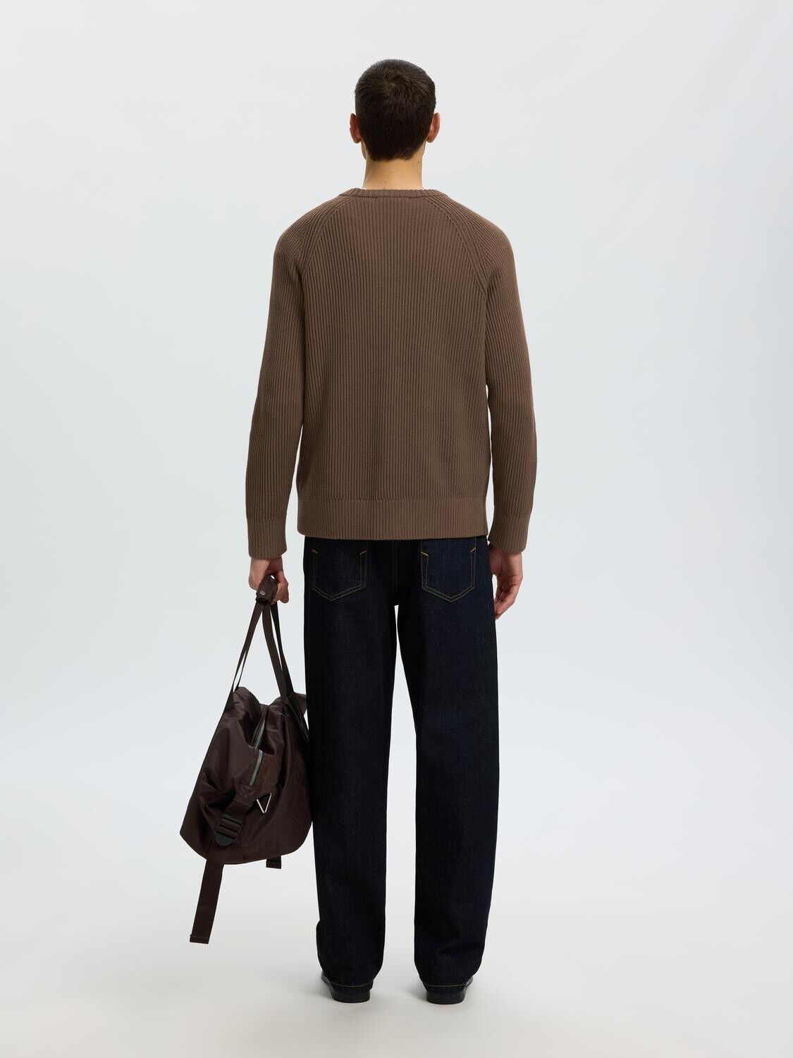 Slmbraun Knit Rlx Rib Crew Neck Noos