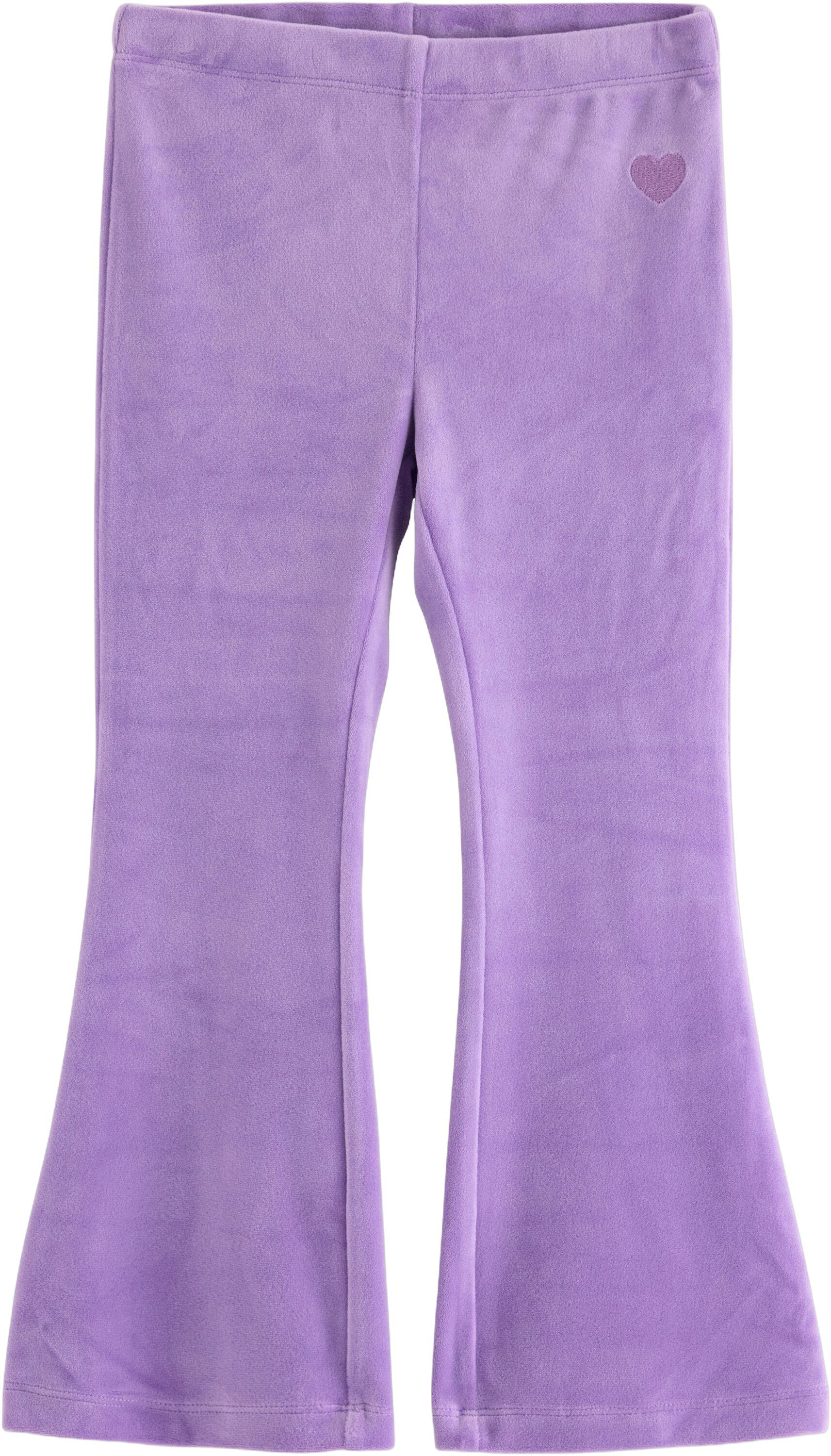 Bl&oslash;de velourleggings med justerbar,