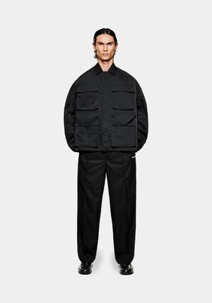 SILKY NYLON BOX OVERSHIRT