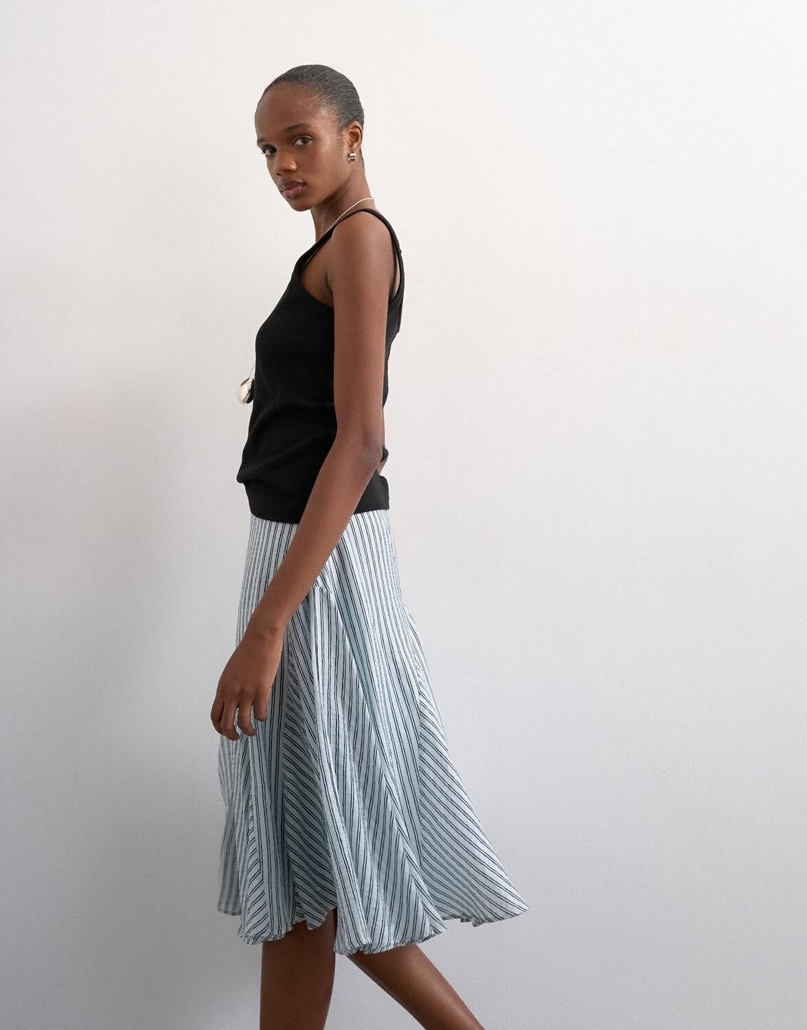 TSELOWEN LR CRINKLE MAXI SKIRT WVN