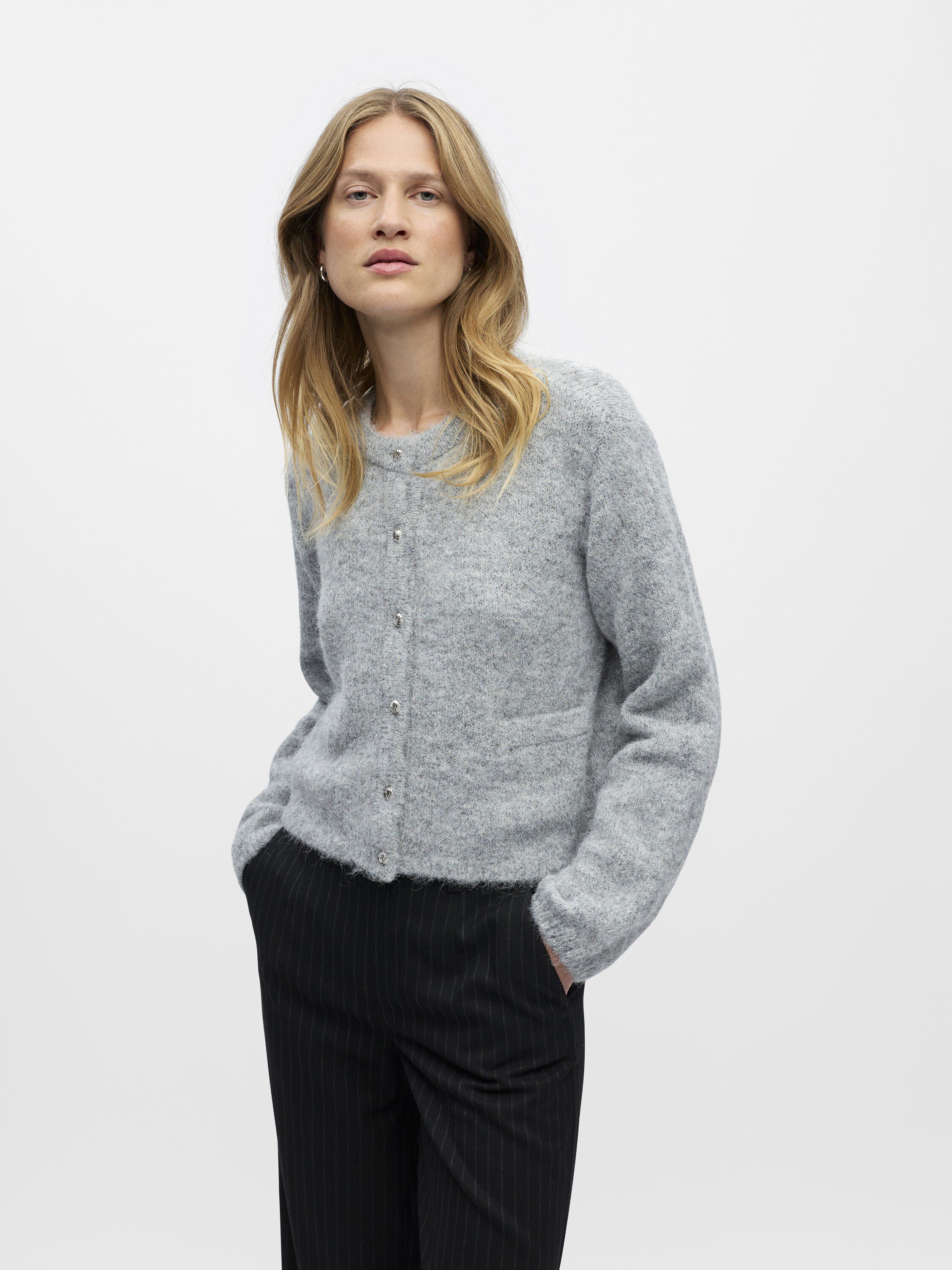 OBJSAGGIA RE L/S KNIT CARDIGAN NOOS