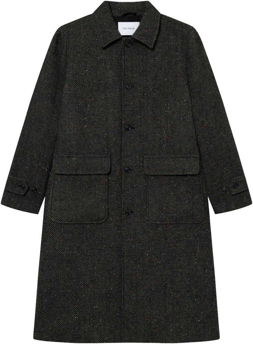 Maximilian Herringbone Wool Coat