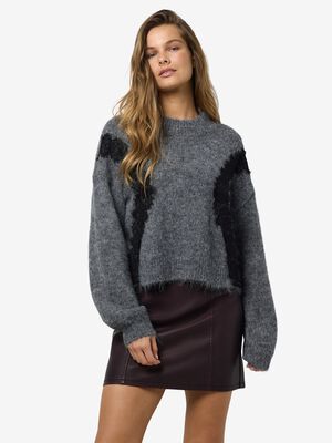NMSUTTON L/S O-NECK LACE KNIT FWD