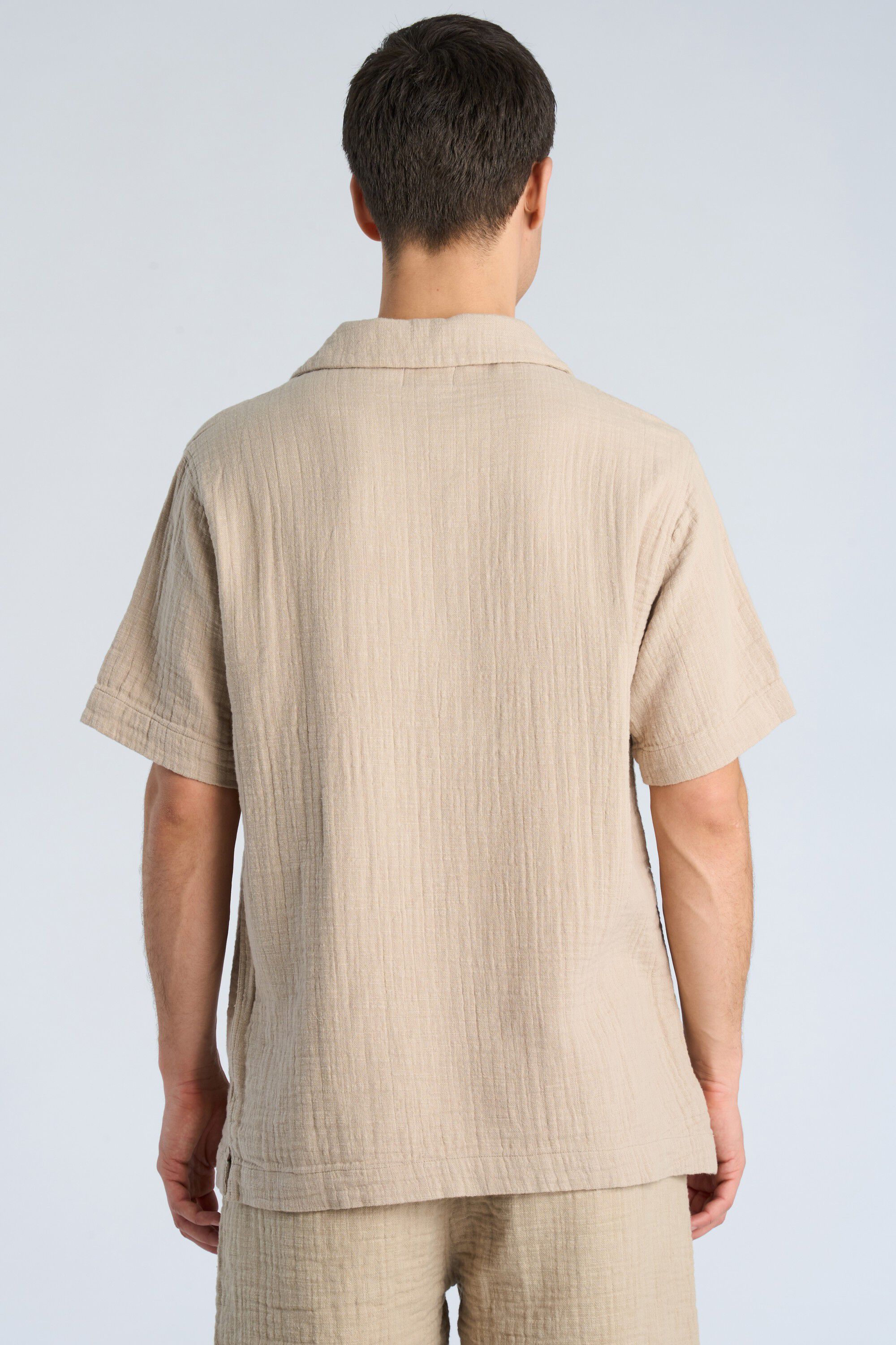 Cotton muslin resort shirt S/S
