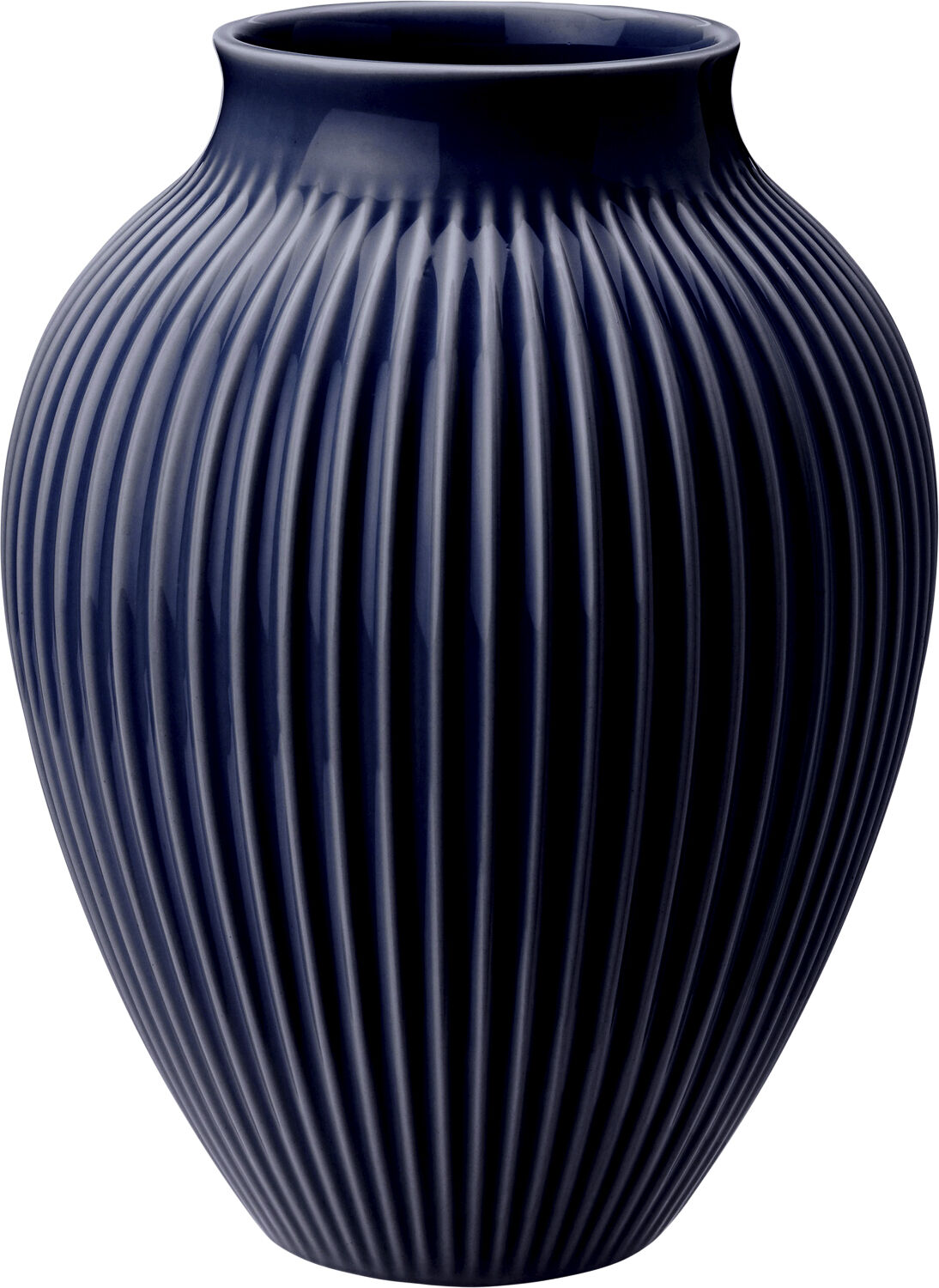 Knabstrup vase H 27 cm dark blue