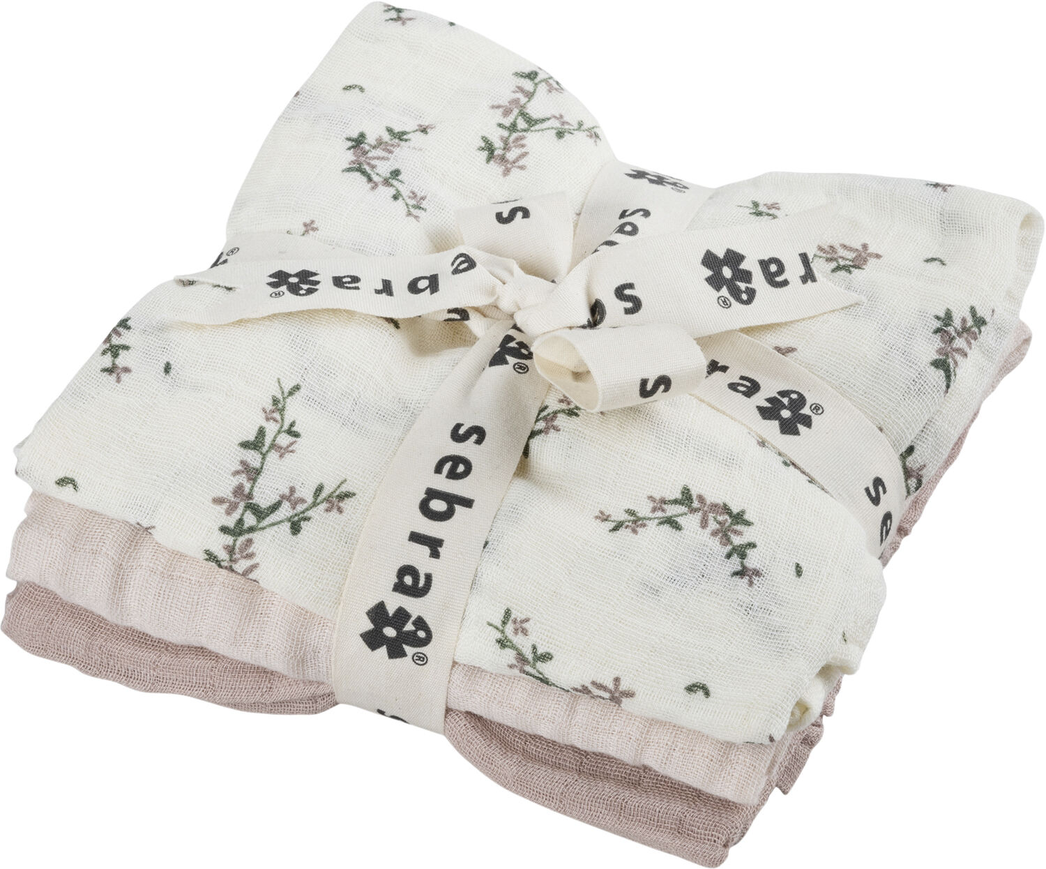 Stofbleer, 3 stk. , powder blossom, rose