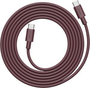 Cable 1 - USB-C to USB-C Bauhaus - Mulberry Red