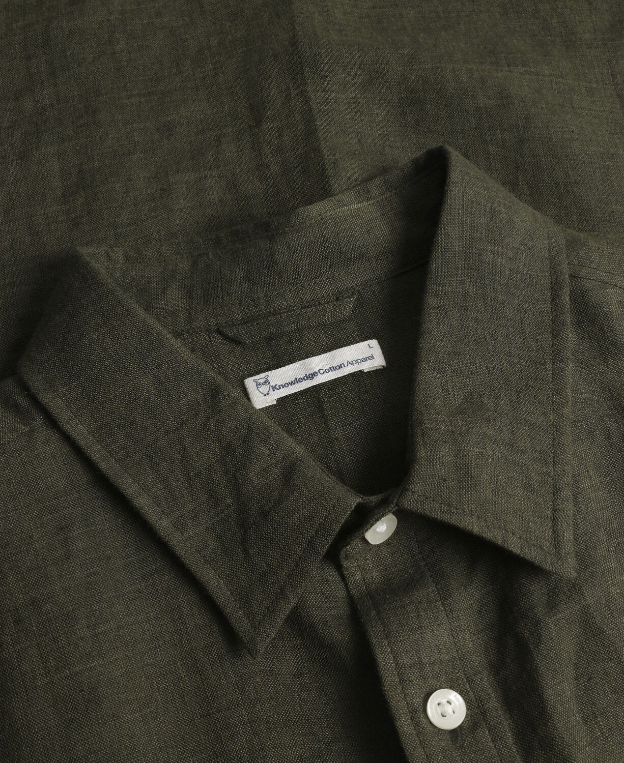 Custom fit linen shirt GOTS/Vegan