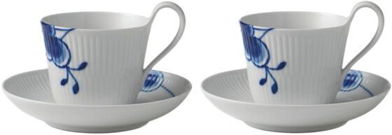 Bl&aring; Mega Riflet 25 cl. h&oslash;jhankskop med underkop 2-pak