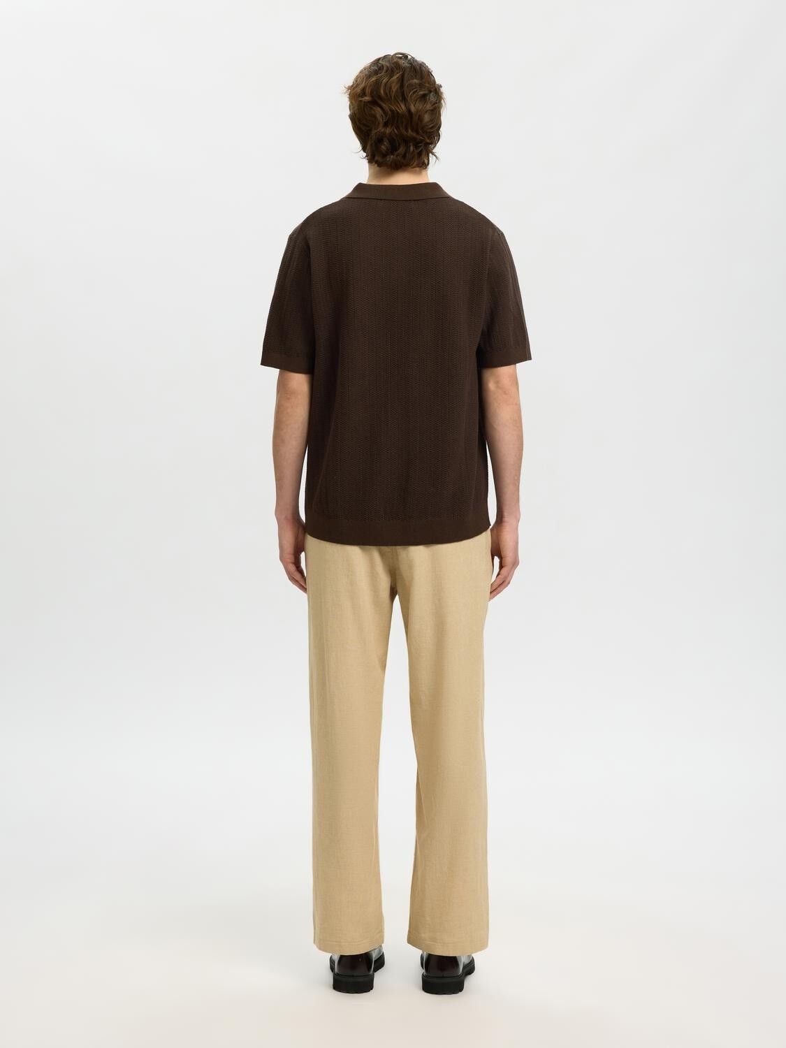 Slhmattis Ss Linen Blend Struc Polo Noos