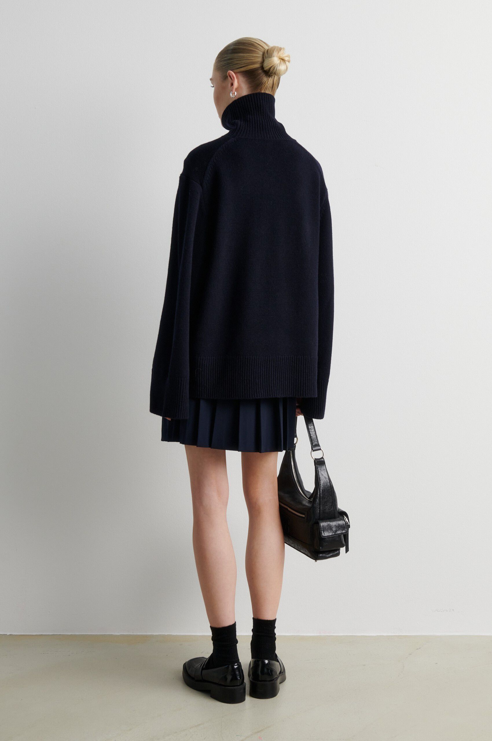 Alpha Knit Slit T-Neck