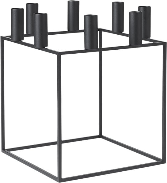 Kubus 8, Candle Holder, Black