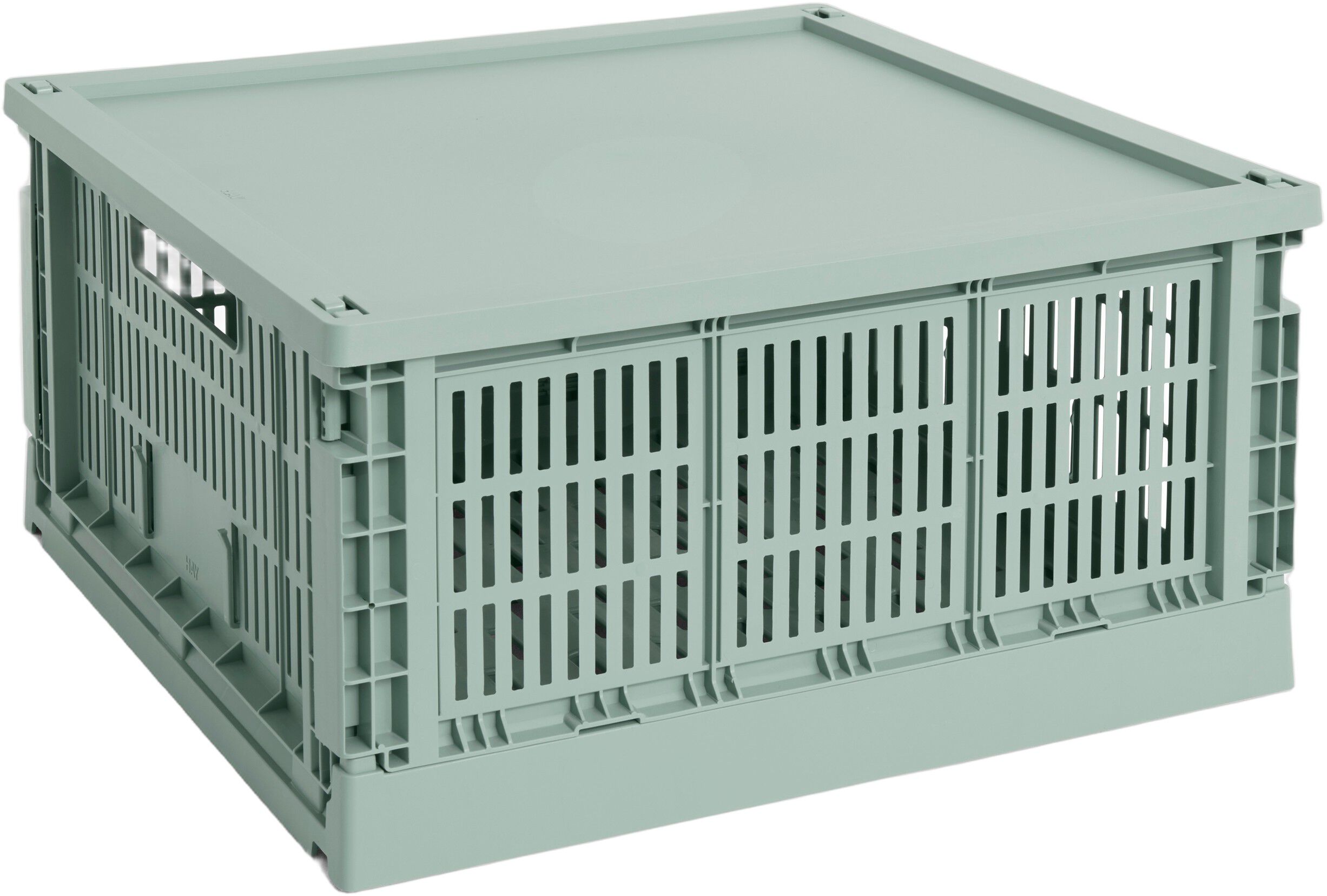 HAY Colour Crate Lid Plastic-Large Square-Sage green