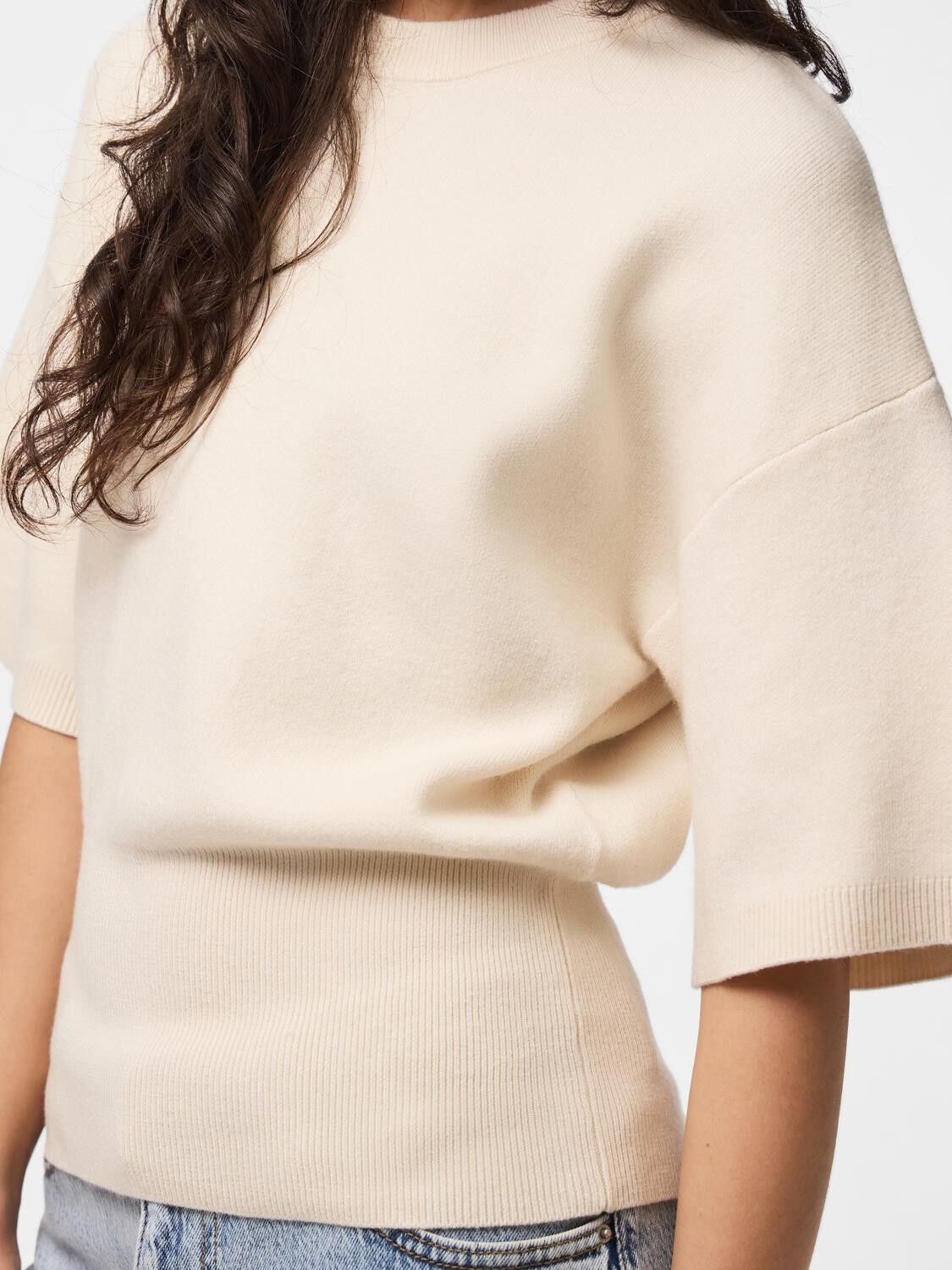Pcjassy Ss O-Neck Waist Knit D2D