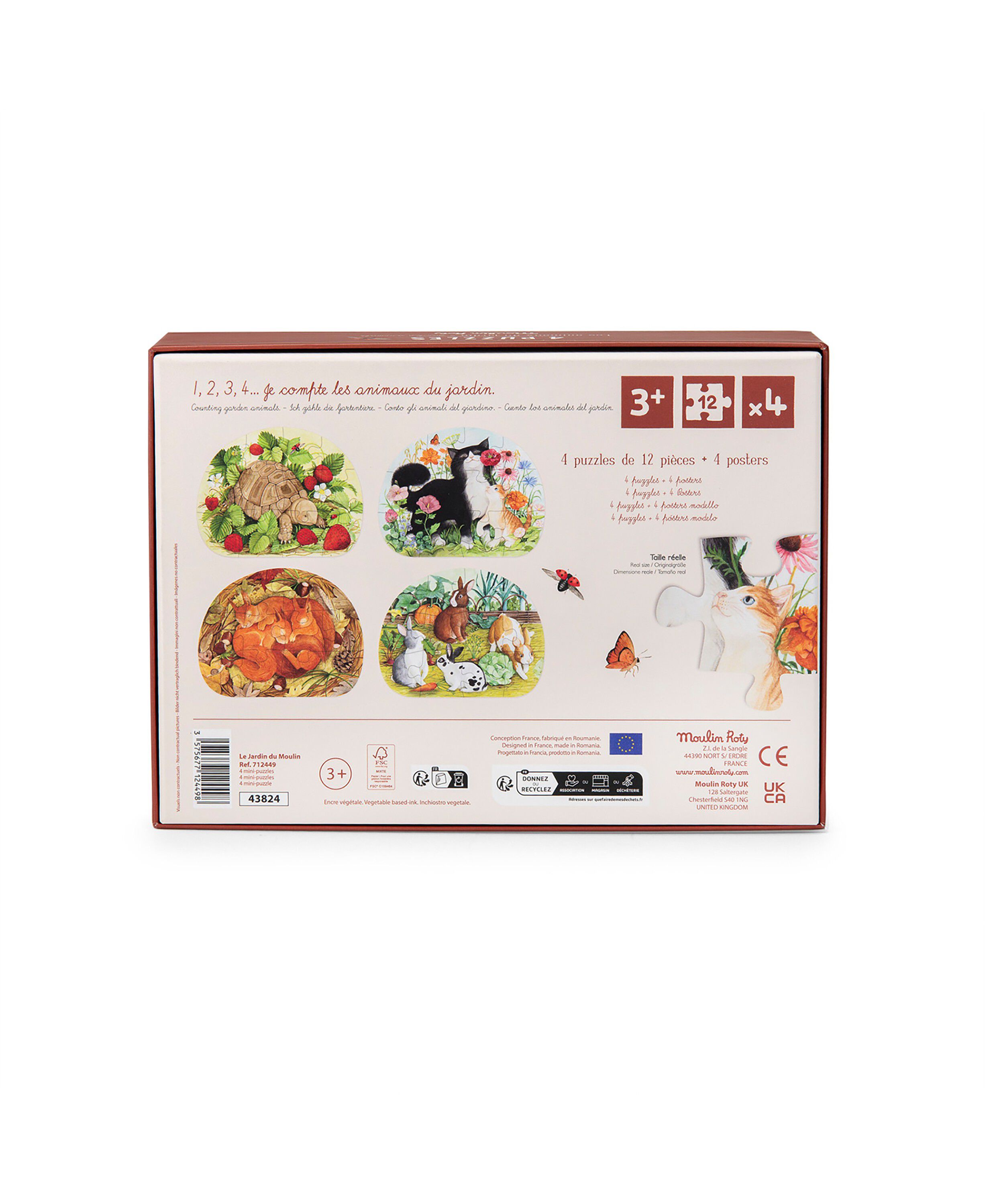 Moulin Roty - Puslespil 4x12 brk - Le jardinier