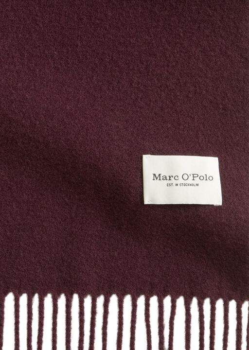 Scarf, woven wool, skinny extra-lon