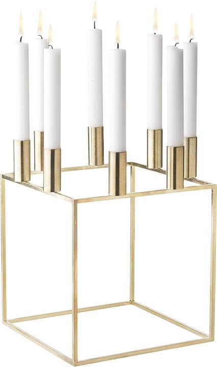 Kubus 8, Candle Holder, Gold Plated