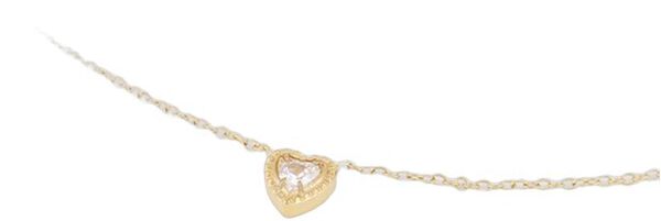 Necklace heart rhinestone
