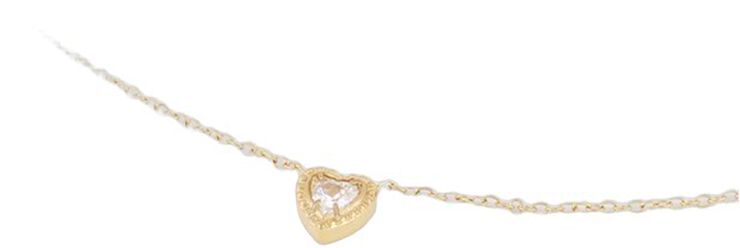 Necklace heart rhinestone