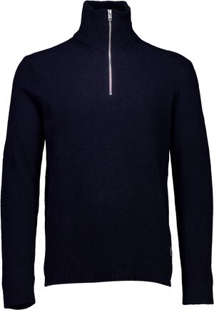 Lambswool half zip knit
