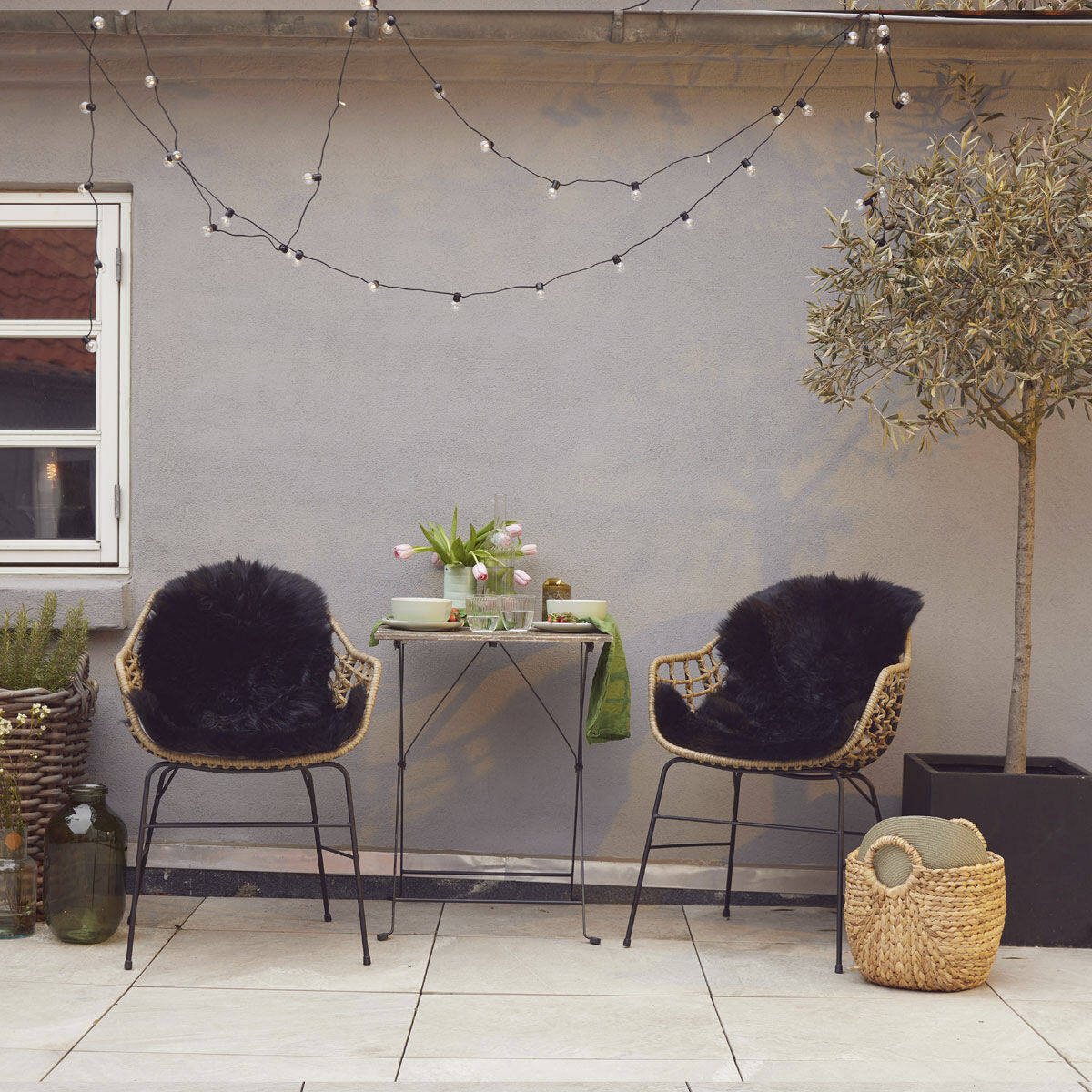 90cm-up New Zealand Sheepskin, Long Wool Black 90x60