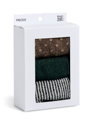 PCSEBBY XMAS GLITTER SOCKS 3 PACK B