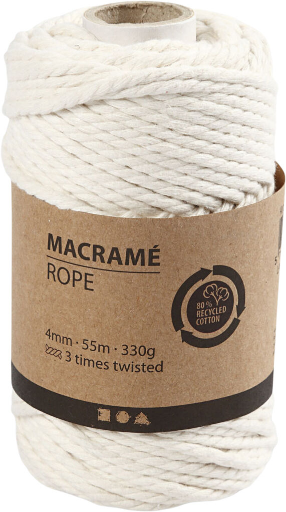 Macram&eacute; reb, L: 55 m, diam. 4 mm.