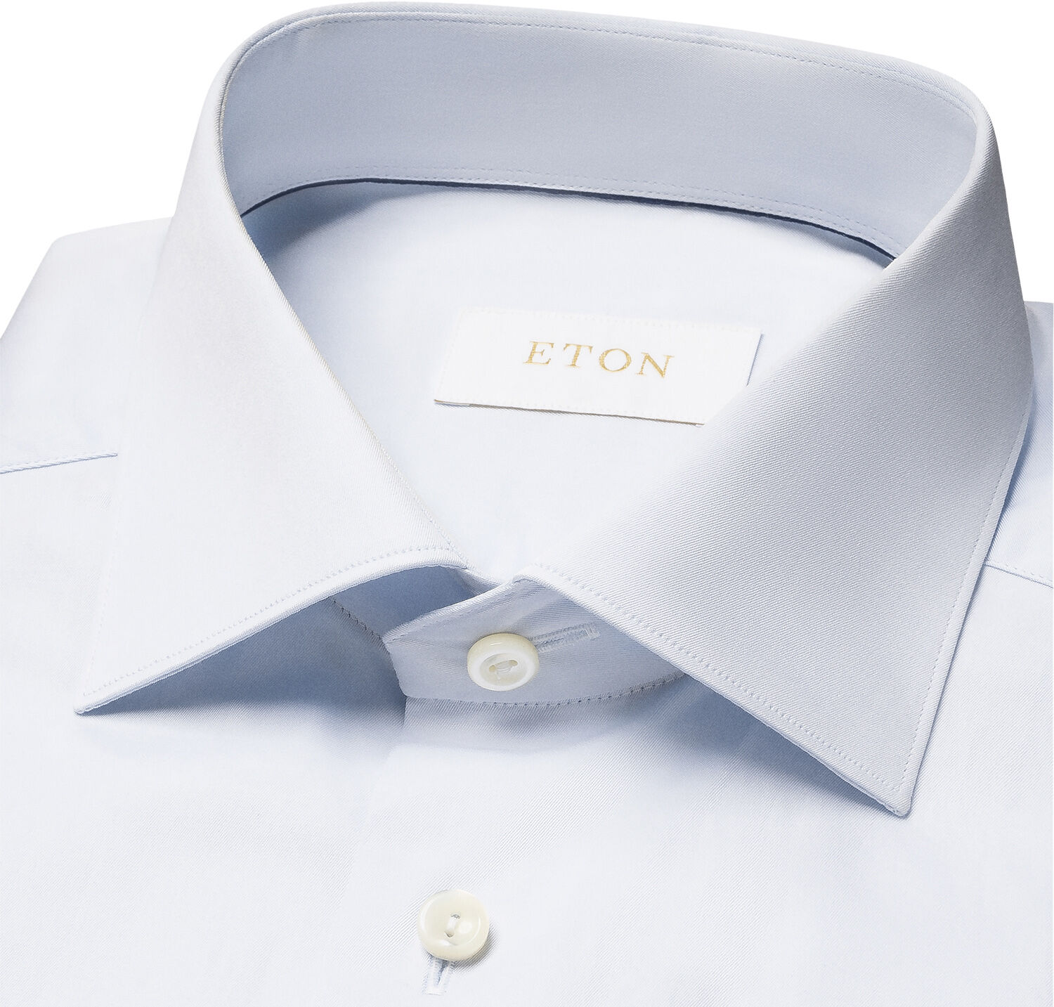 Slim Fit Light Blue Solid Elevated Twill Shirt