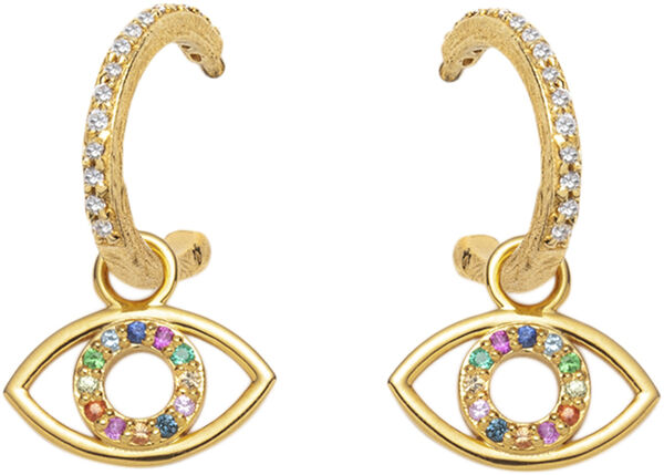 Multi-Zircon Eye Hoops