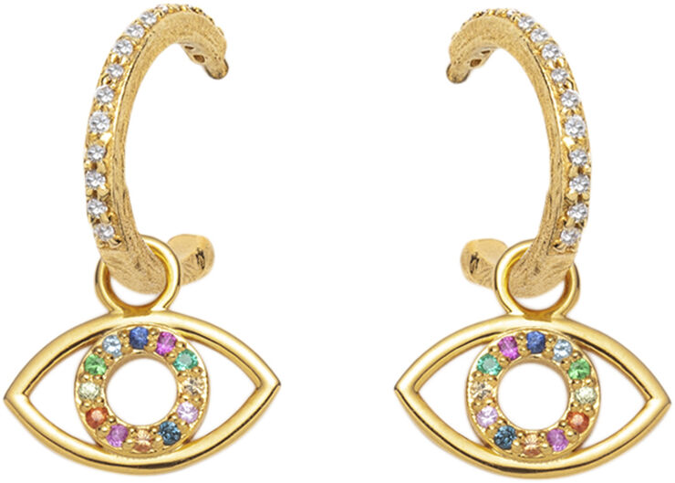 Multi-Zircon Eye Hoops