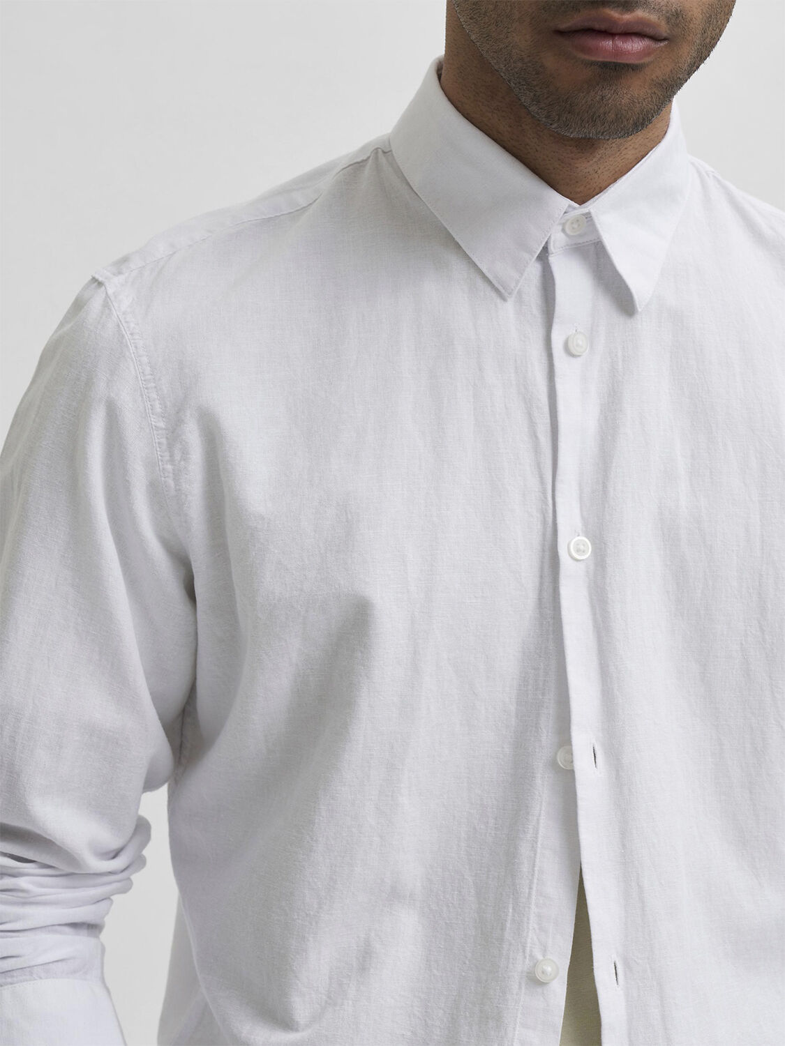 SLHSLIMNEW-LINEN SHIRT LS CLASSIC W