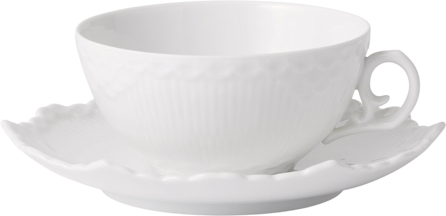 Hvid Helblonde kop med underkop 22 cl