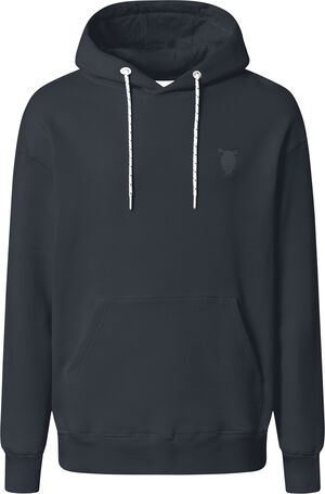 Loose fit hood kangaroo pocket sweat with embroidery at ches