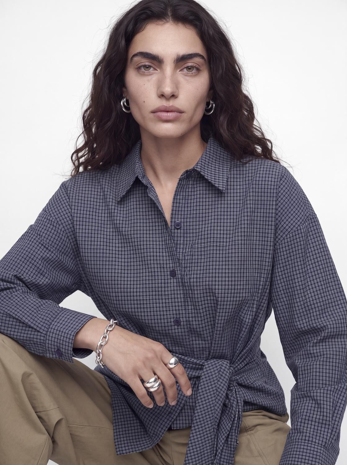 Jxviola Poplin Ls Wrap Tie Shirt Wvn